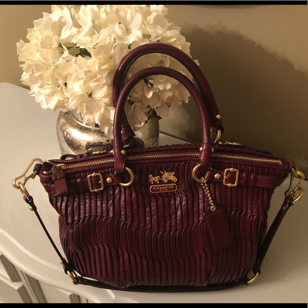 COACH Gathered Madison Sophia Leather Purse